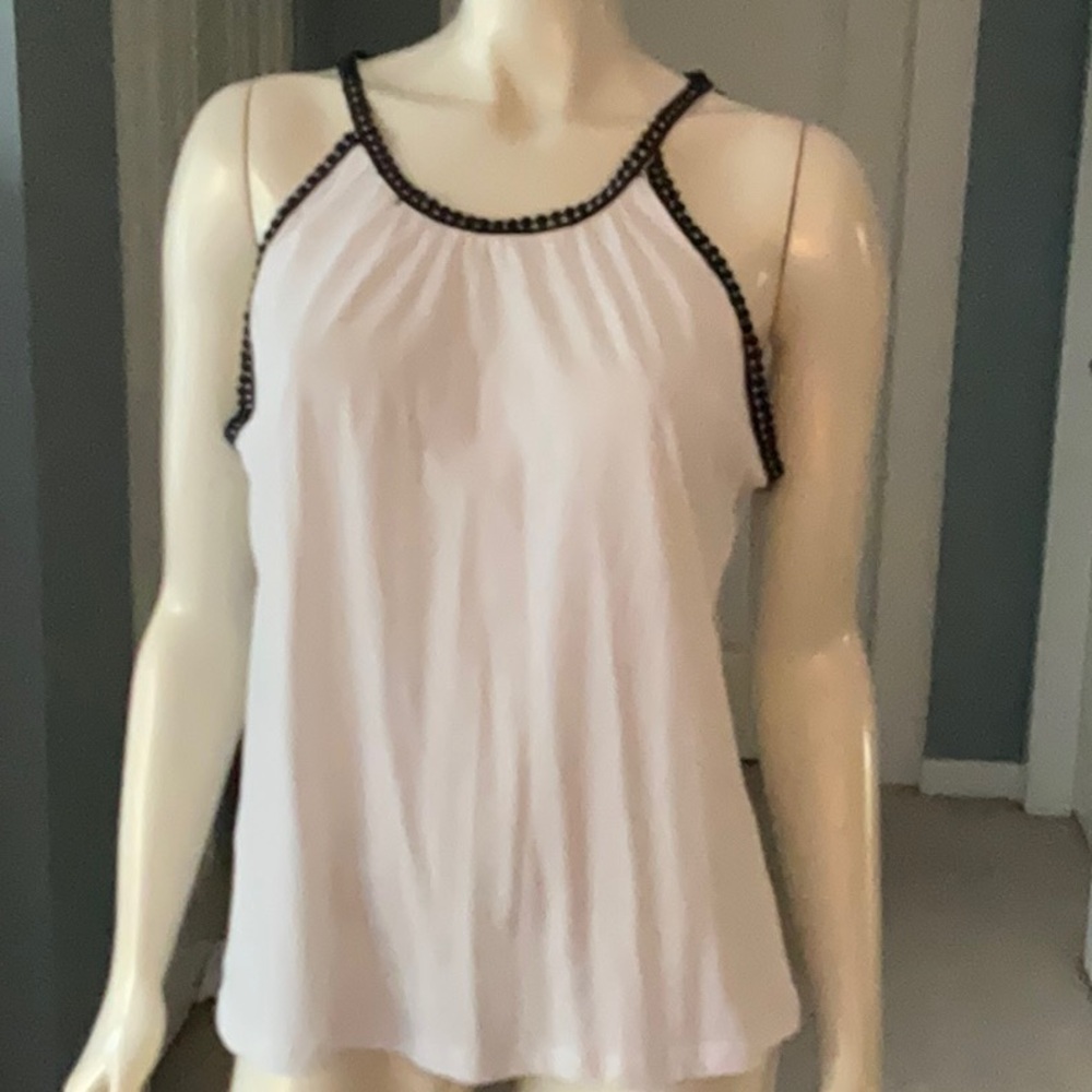 Tank top with eyelet tie back